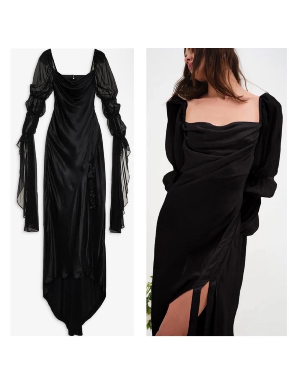 For Love & Lemons Willow Gown in Black